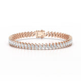 13.25 Marquise Cut Carat Tennis Lab Diamond Bracelet