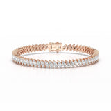 Marquise 9.45 Carat Lab Diamond Tennis Bracelet