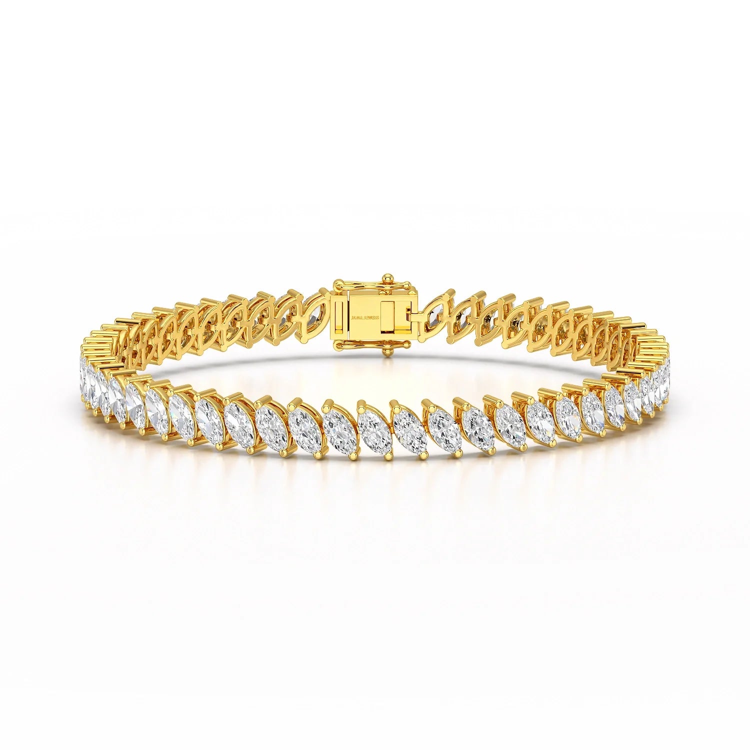 13.25 Marquise Cut Carat Tennis Lab Diamond Bracelet