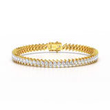 Marquise 9.45 Carat Lab Diamond Tennis Bracelet