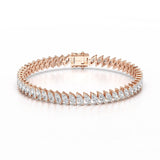 13.25 Marquise Cut Carat Tennis Lab Diamond Bracelet