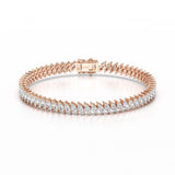 Marquise 9.45 Carat Lab Diamond Tennis Bracelet