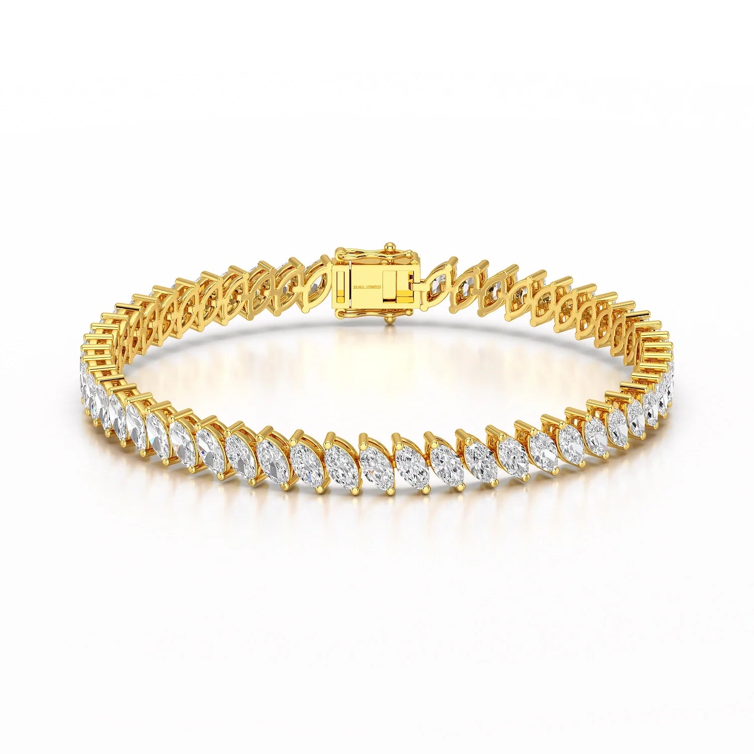 13.25 Marquise Cut Carat Tennis Lab Diamond Bracelet