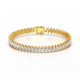 13.25 Marquise Cut Carat Tennis Lab Diamond Bracelet