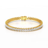 Marquise 9.45 Carat Lab Diamond Tennis Bracelet