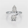 2 CT Pear Cut Lab Diamond Ring
