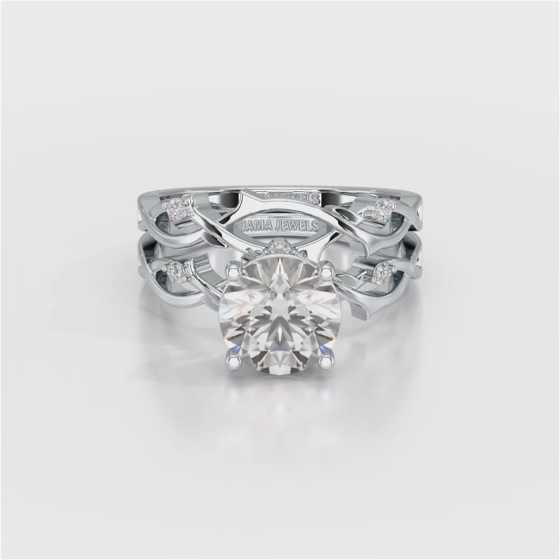 2.07 CT Round Shape Lab Diamond Ring