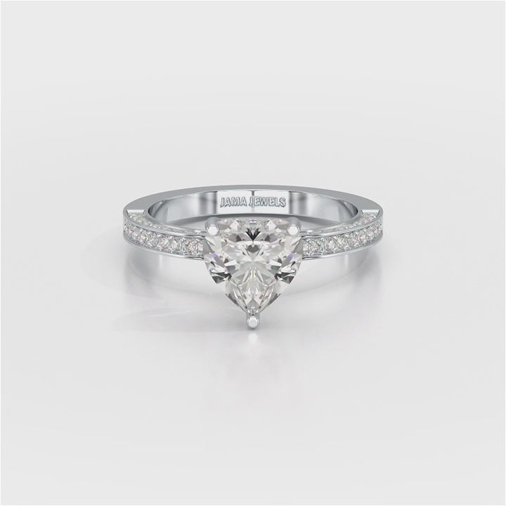 2.53CT Heart Cut Lab Diamond Ring