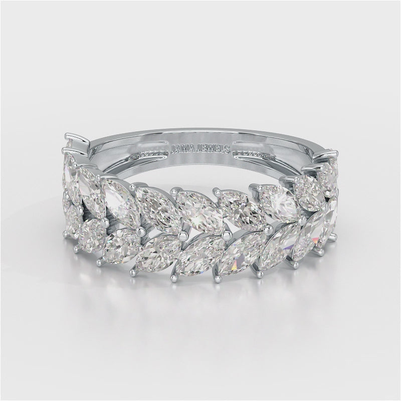 2.2 CT Marquise Cut Lab Diamond Ring