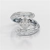 3.2 CT Baguette Cut Lab Diamond Ring