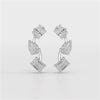 3.45 CT Lab Diamond Emerald Cut Earrings