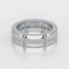 3 CT Princess Shape Lab Diamond Men's Ring