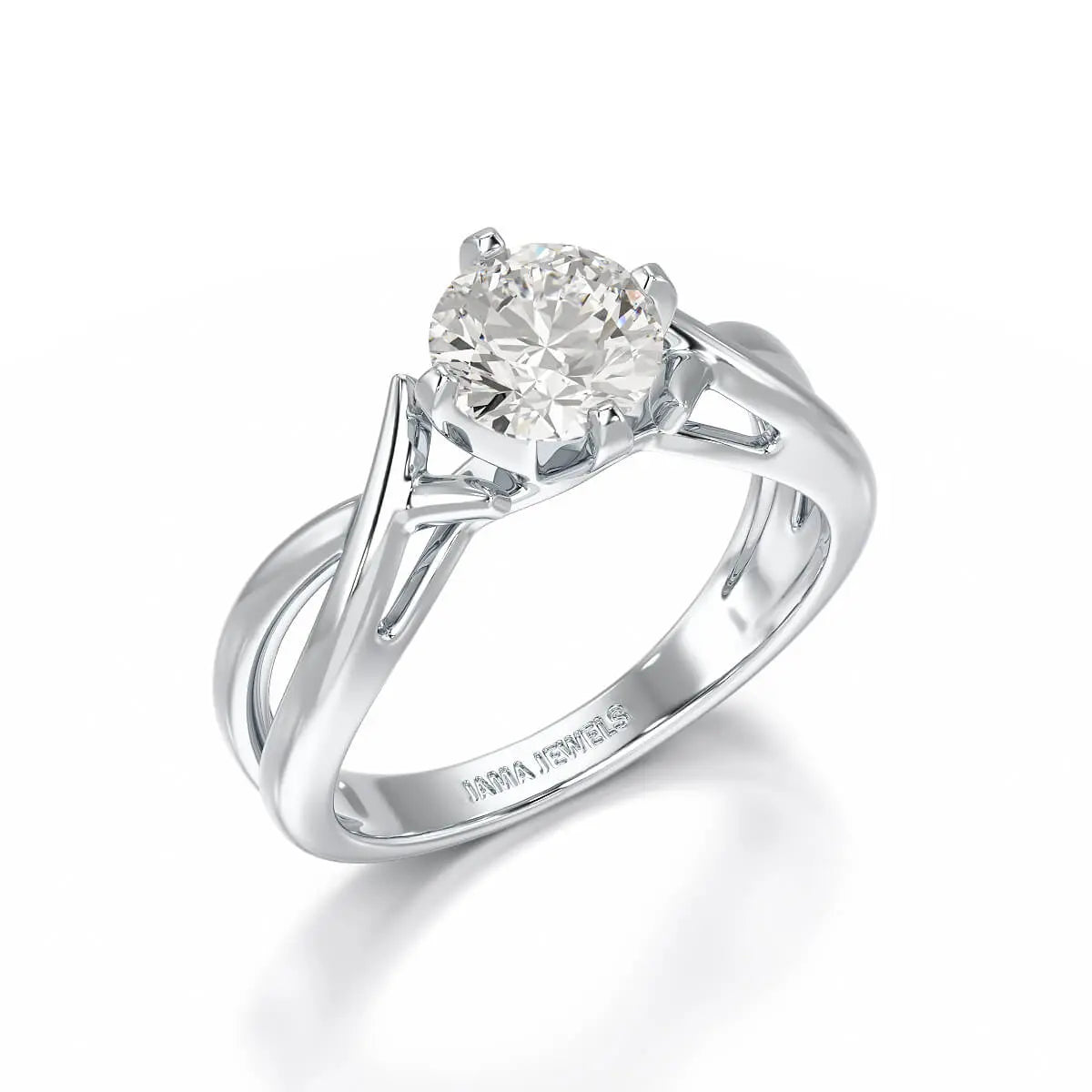 1 CT Solitaire Lab Diamond Engagement Ring - Jama Jewels