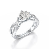1 CT Solitaire Lab Diamond Engagement Ring - Jama Jewels