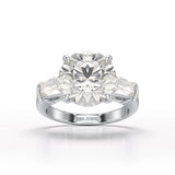 6.56 CT Three Stone Lab Diamond Ring - Jama Jewels
