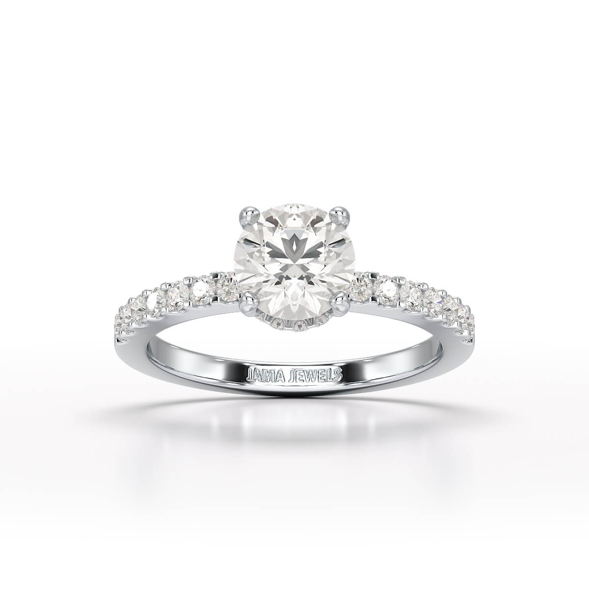 Classic Round Cut 1.45 CT Lab Diamond Ring