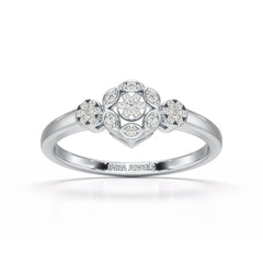 0.15 CT Round Cut Lab Grown Diamond Ring