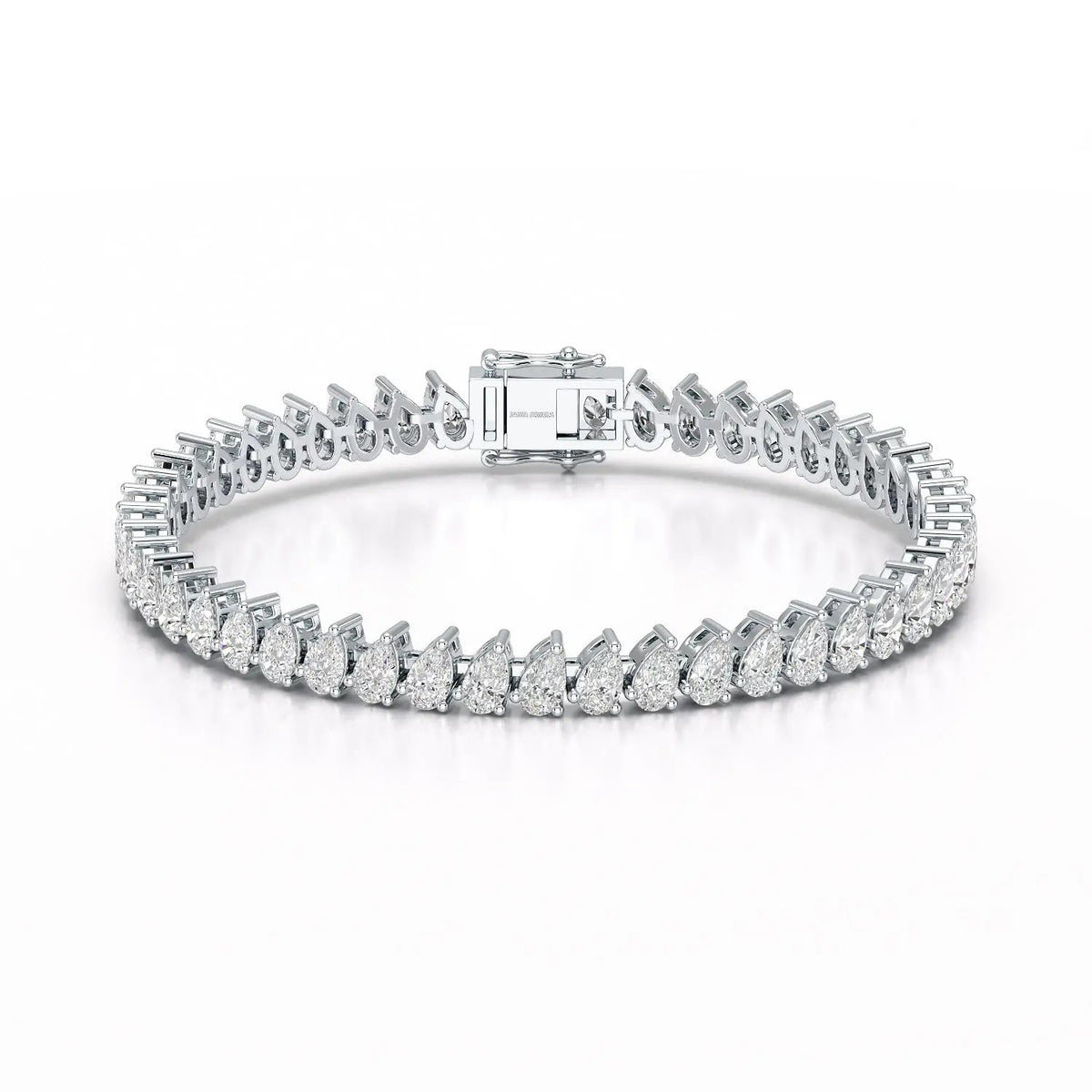 11.75 CT Pear Lab Grown Diamond Tennis Bracelet Jama Jewels