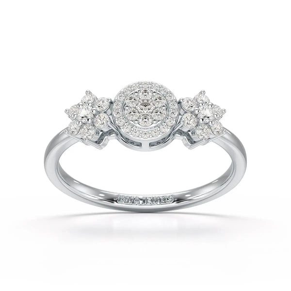 0.35 CT Round Cut Lab Diamond Ring