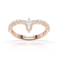 0.44 CT Marquise Cut Lab Diamond Ring