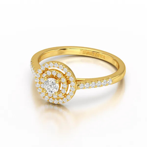 0.46 CT Halo Lab Diamond Engagement Ring