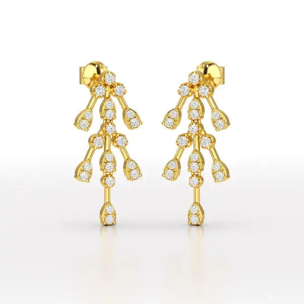 0.46 CT Lab Diamond Dangle Earring - Jama Jewels 