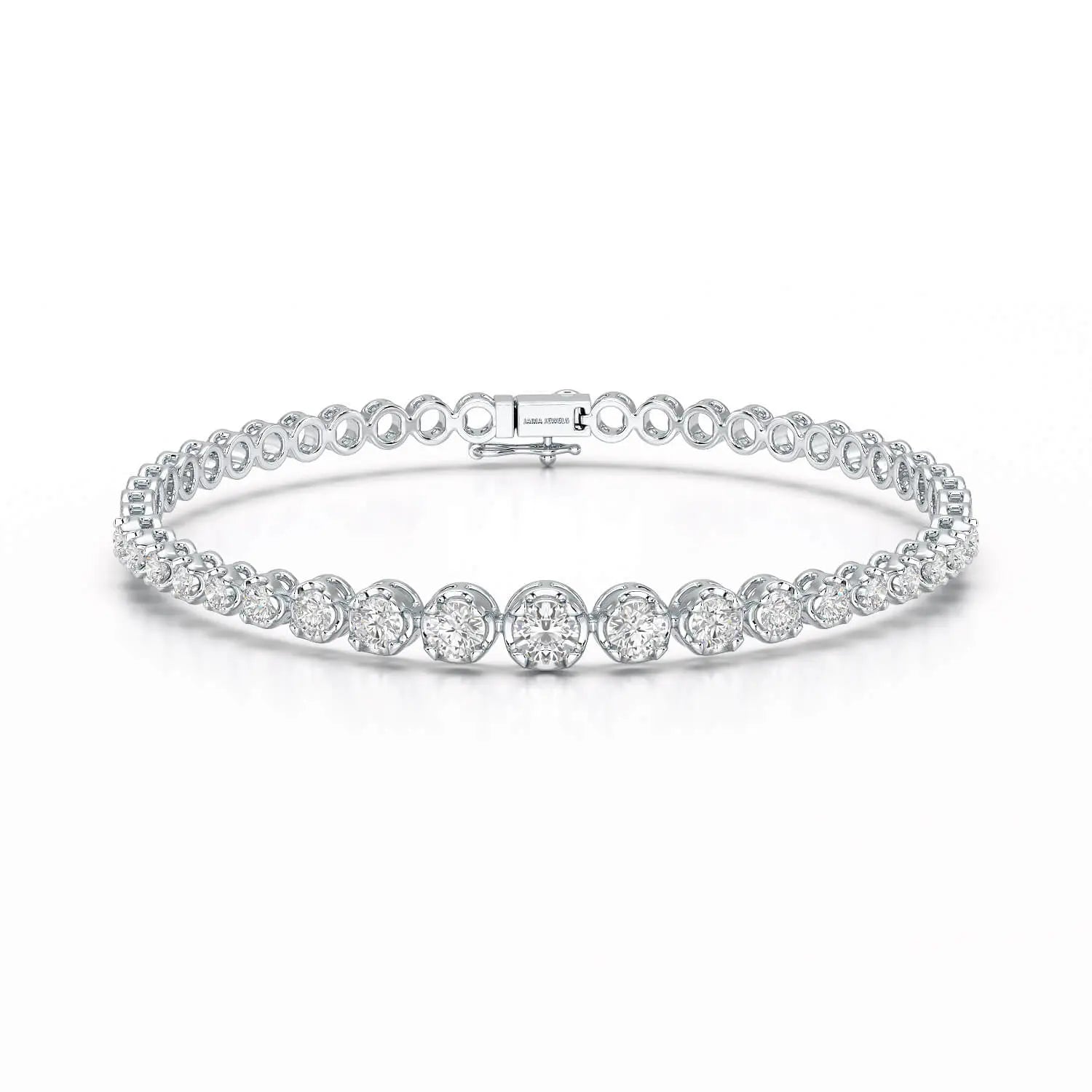 2.84 CT Round Cut Lab Diamond Tennis Bracelet Jama Jewels