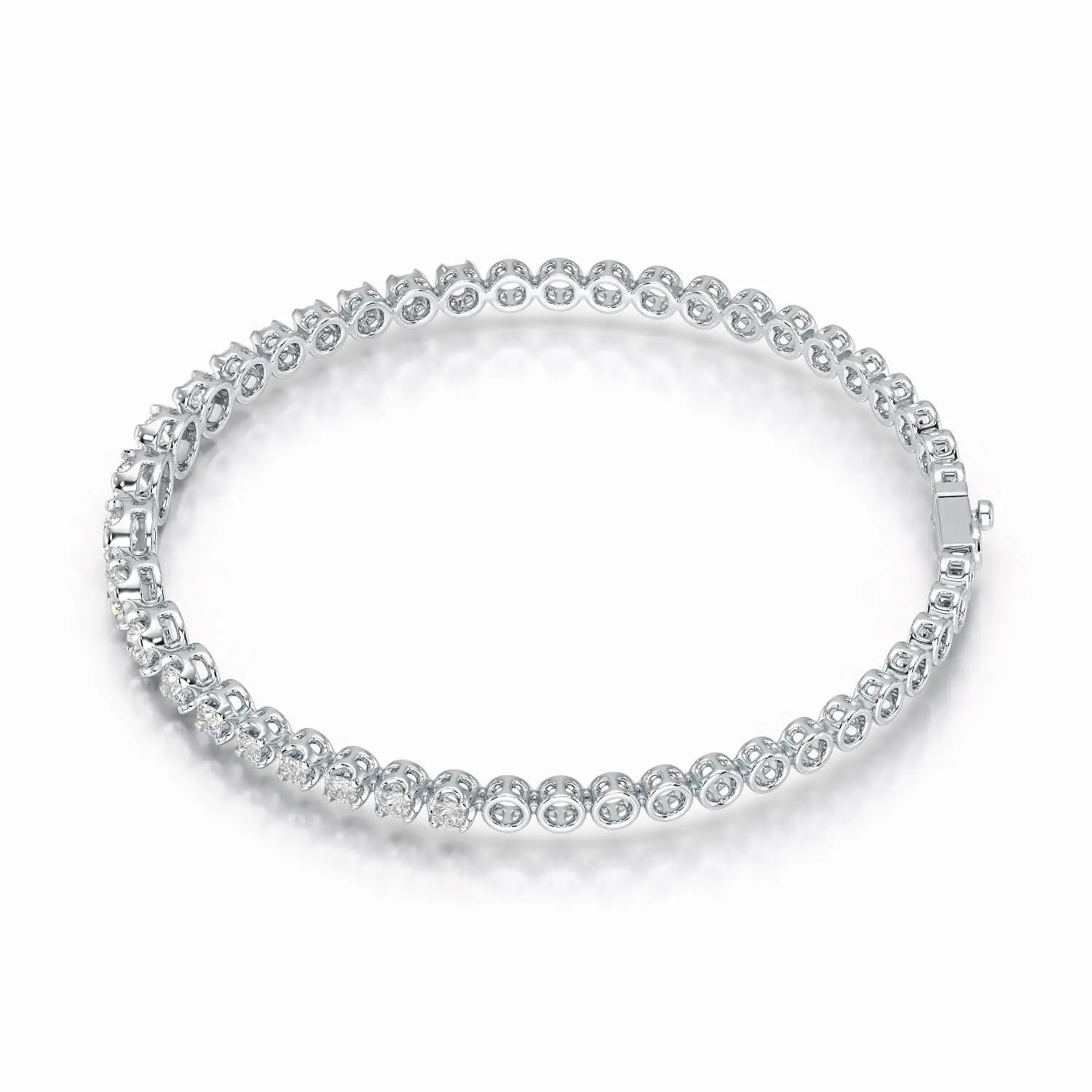 2.84 CT Round Cut Lab Diamond Tennis Bracelet Jama Jewels