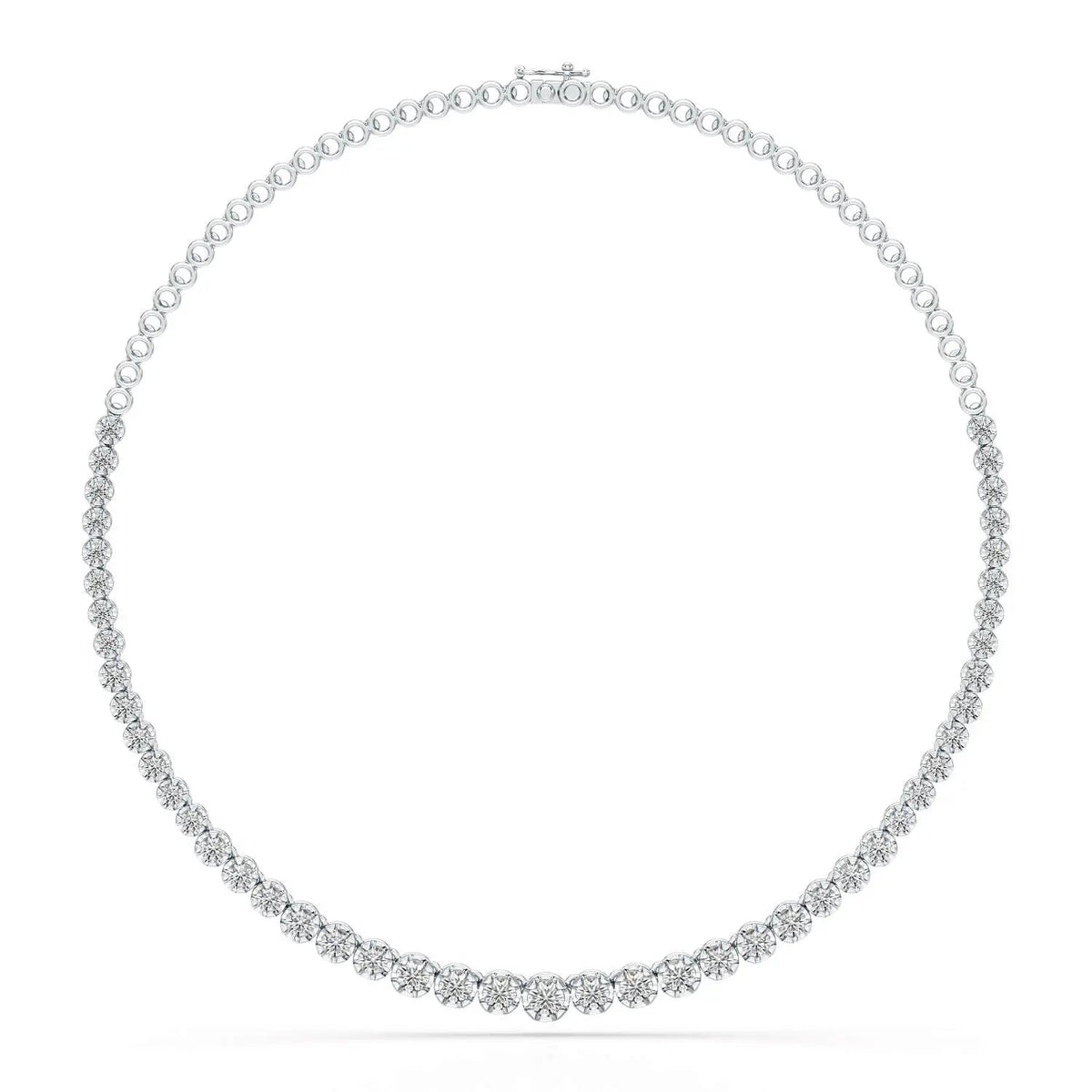 7.6 Carat Lab Diamond Round Riviere Necklace