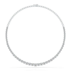7.6 Carat Lab Diamond Round Riviere Necklace