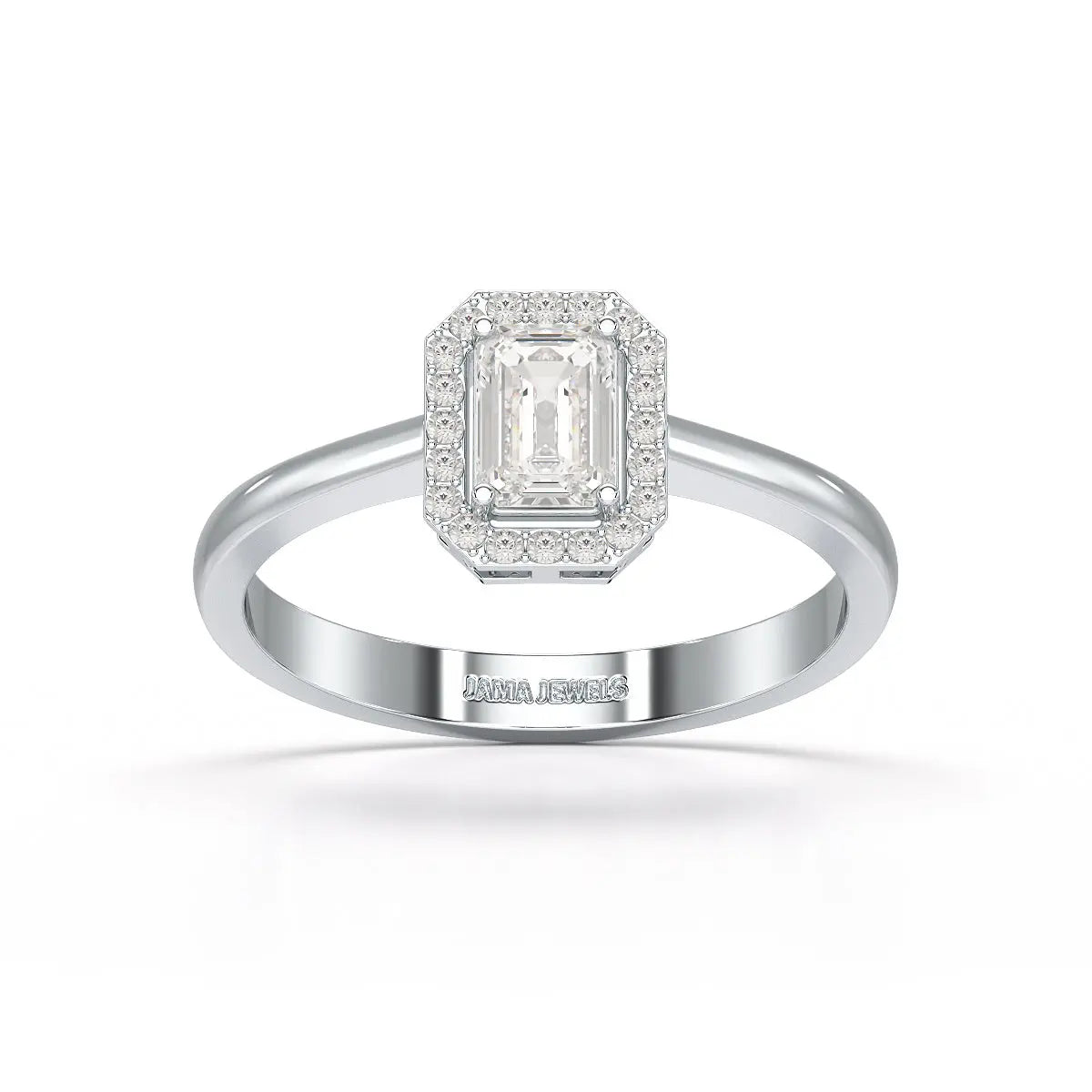 0.6 CT Simple Emerald Cut Lab Diamond Ring