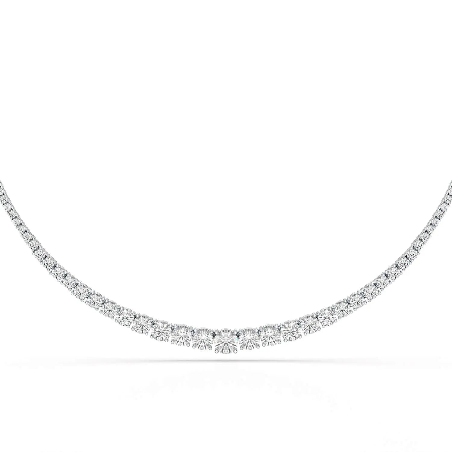 9.35 Carat Lab-Grown Diamond Riviere Necklace - Jama Jewels 