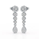 0.83 CT Lab Diamond Teardrop Dangle Earring