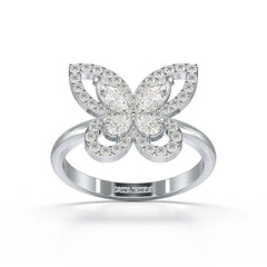 0.8 CT Classic Butterfly Lab Diamond Ring
