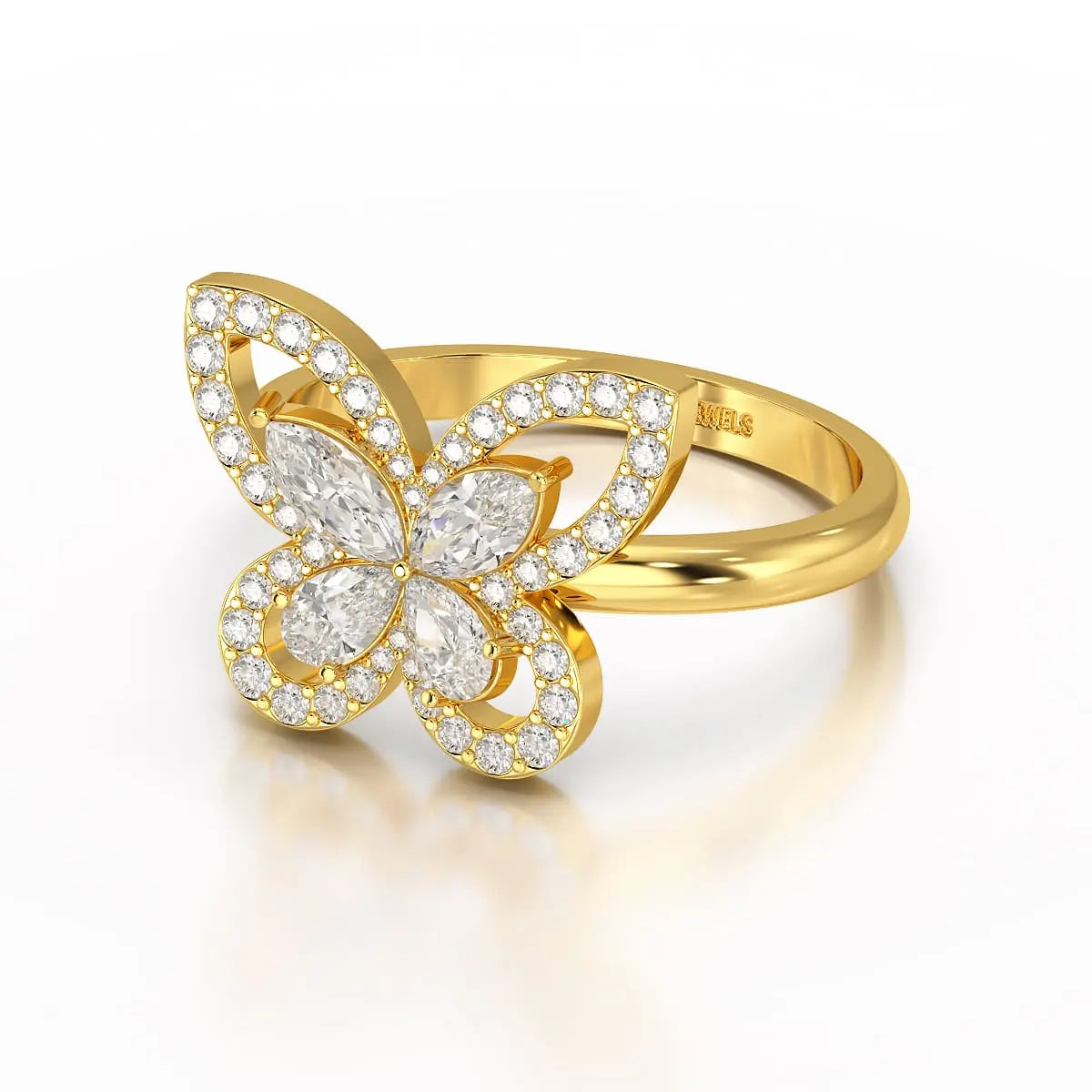 0.8 CT Classic Butterfly Lab Diamond Ring Jama Jewels