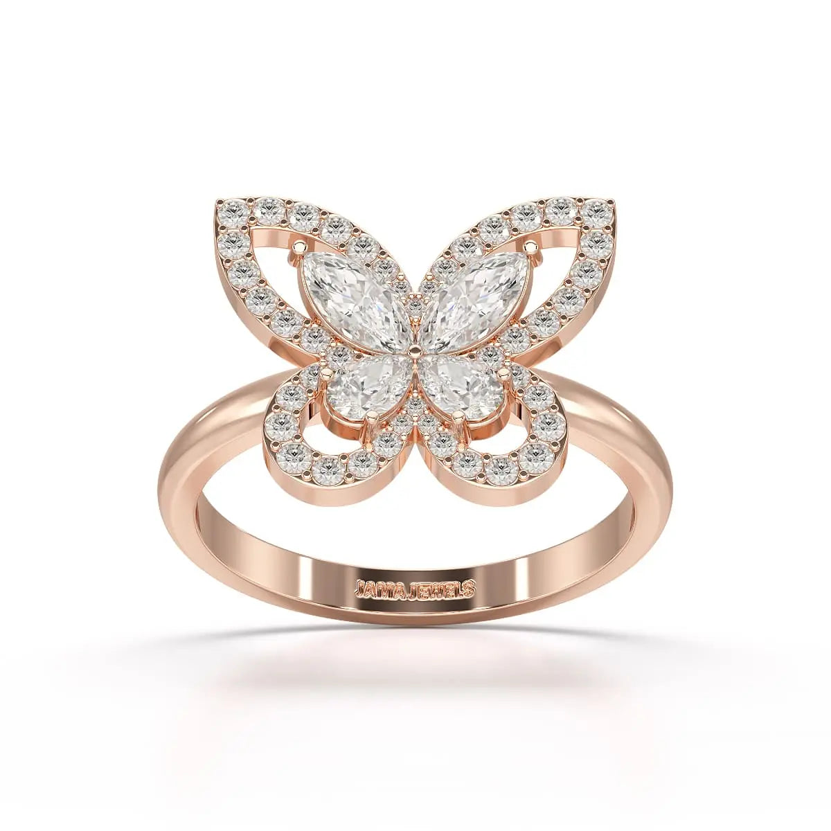 0.8 CT Classic Butterfly Lab Diamond Ring Jama Jewels