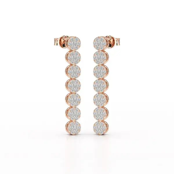 0.95 CT Dangle & Drop Lab Diamond Earrings - Jama Jewels 