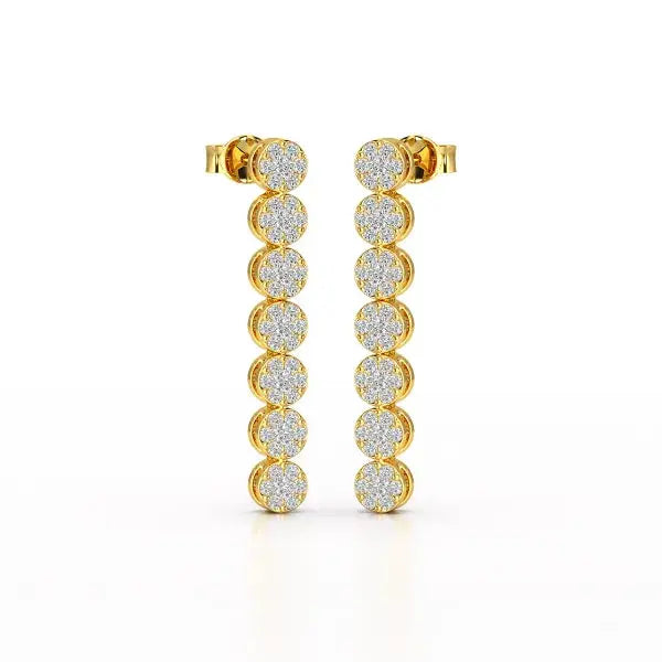 0.95 CT Dangle & Drop Lab Diamond Earrings - Jama Jewels 