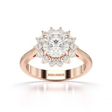 3.97 CT Lab Diamond Halo Ring