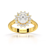3.97 CT Lab Diamond Halo Ring
