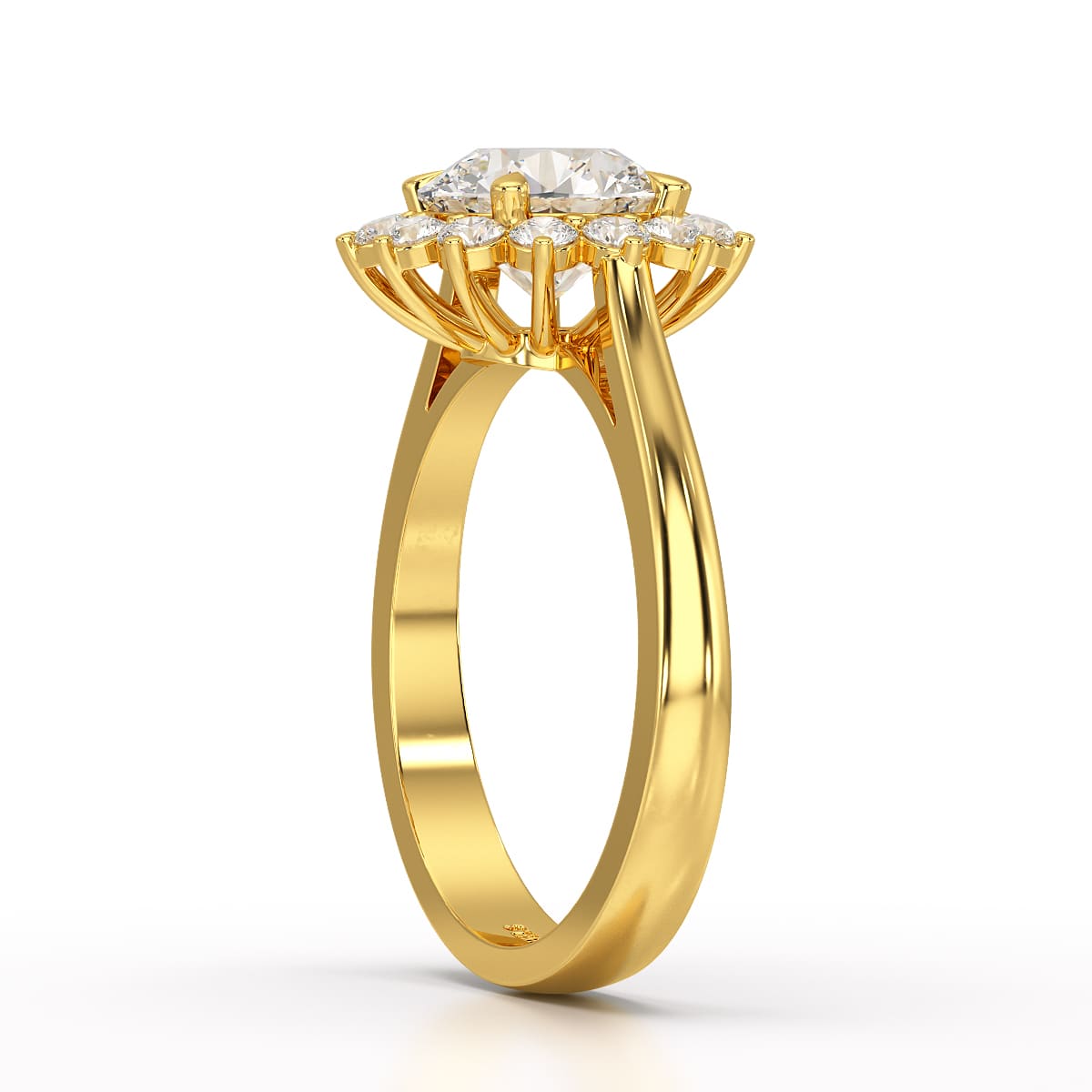 3.97 CT Lab Diamond Halo Ring