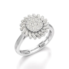 0.97 CT Taper Lab Diamond Ring Jama Jewels