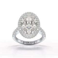 6.1 CT Oval Cut Lab Diamond Wedding Ring - Jama Jewels 