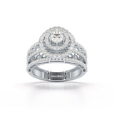 1.06 CT Halo Cluster Lab Diamond Ring