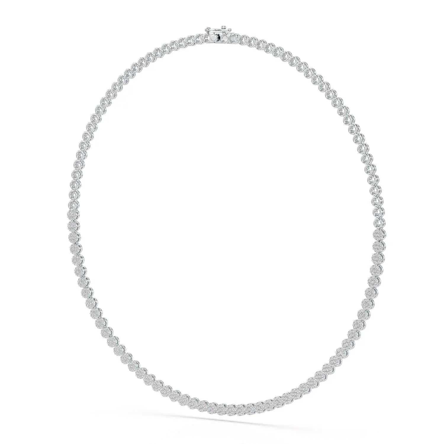 3.8 CT Lab Diamond Tennis Necklace Jama Jewels