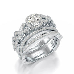 1.27 CT Twisted Lab Grown Diamond Engagement Ring