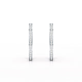 1.38 CT Lab Diamond Heart Shaped Hoop earring