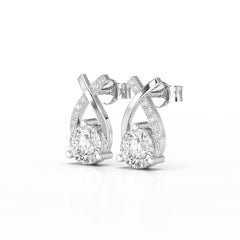 1.38 CT Lab Diamond Stud Earrings Jama Jewels