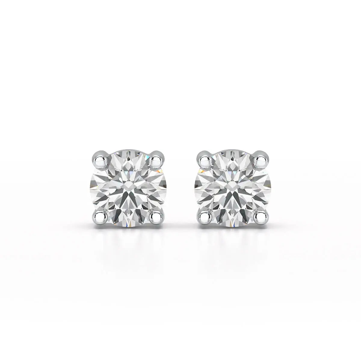 1.38 CT Single Diamond Stud Earrings - Jama Jewels 