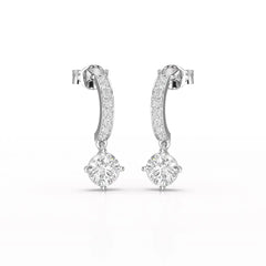 1.41 CT Lab Diamond Dangle Earring Jama Jewels